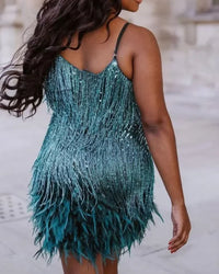 Candyfloss Feather Mini Dress
