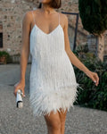 Candyfloss Feather Mini Dress